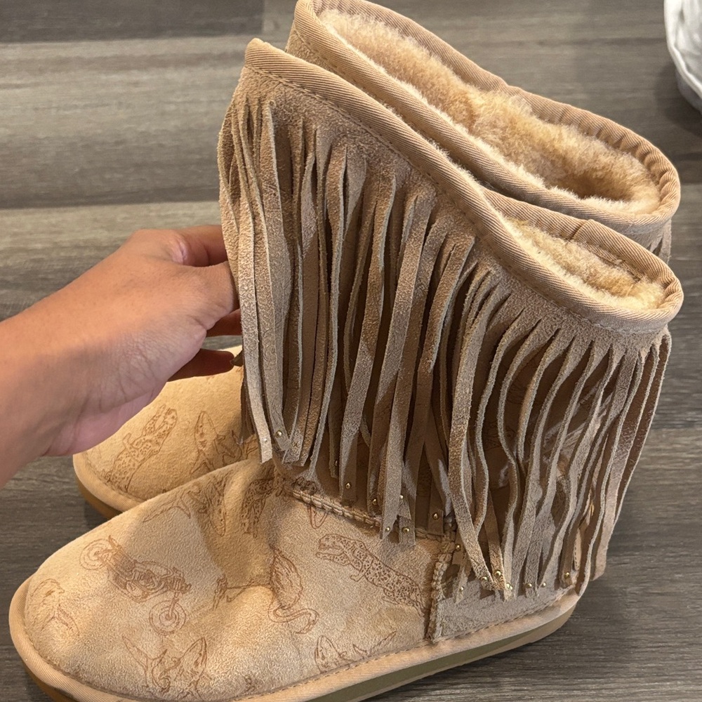 Australia Luxe Collective Tan Fringe Boots